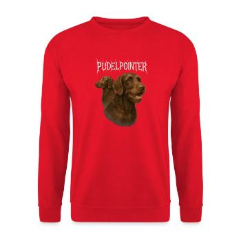 Poodle Pointer - Unisex Sweatshirt - red - Front - Alina (178cm) & Michal (187cm)