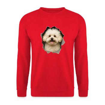 Bolognese Dog - Unisex Sweatshirt - red - Front - Alina (178cm) & Michal (187cm)
