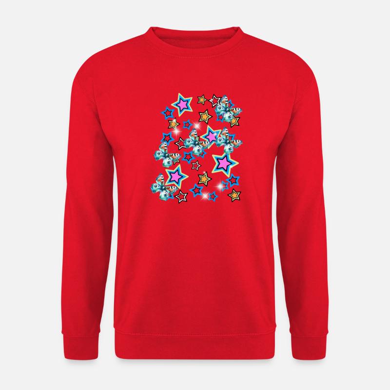 Retro Insekten Schmetterlinge - Unisex Pullover - Rot