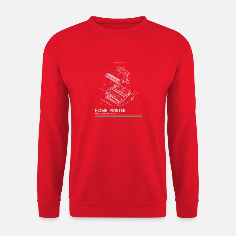 Heimdrucker Blueprint - Unisex Pullover - Rot