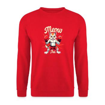 Drôle Muay Thai Boxe Muay Thai - Sweat-shirt Unisexe - rouge - Devant - Alina (178cm) & Michal (187cm)