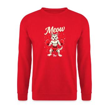 Drôle Muay Thai Boxe Muay Thai - Sweat-shirt Unisexe - rouge - Devant - Alina (178cm) & Michal (187cm)