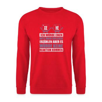 Whiskey Saying Whiskey Drinker Whiskey Lovers - Unisex Sweatshirt - red - Front - Alina (178cm) & Michal (187cm)