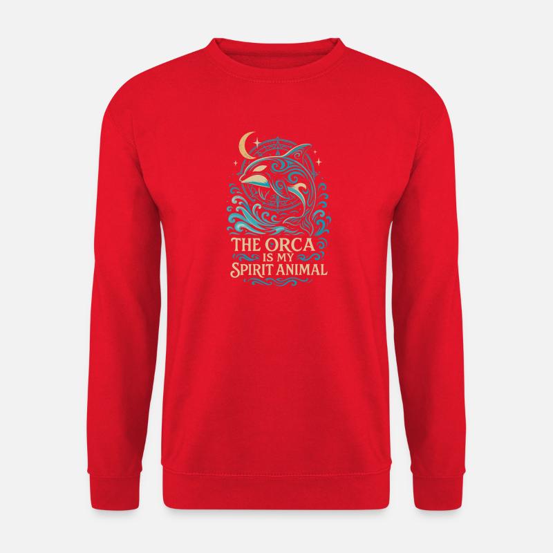 Keine Sorge, wir haben nachgesehen - nicht flach - Unisex Pullover - Rot