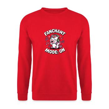 K-Pop Fanchant Korea Music - Unisex Sweatshirt - red - Front - Alina (178cm) & Michal (187cm)