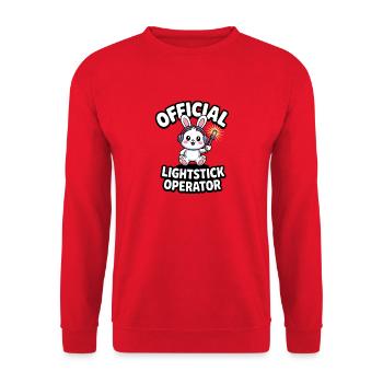 K-Pop Fan Lightstick Korea - Unisex Sweatshirt - red - Front - Alina (178cm) & Michal (187cm)
