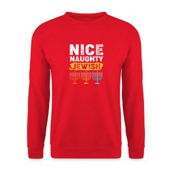 Chanukkah Hanukkah Hanukah - Unisex Sweatshirt - red - Front - Alina (178cm) & Michal (187cm)