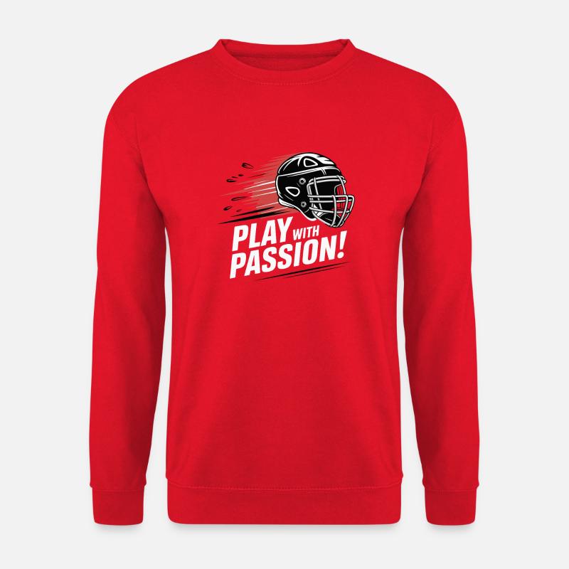 Play With Passion Helmet - Unisex Sweatshirt - red