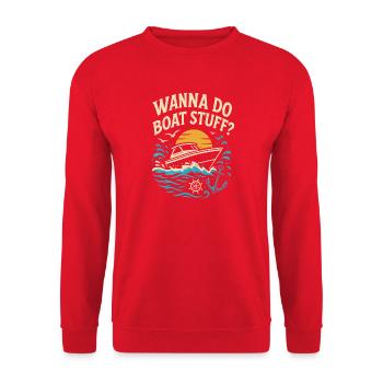 Voulez-vous faire du nautisme ? - Sweat-shirt Unisexe - rouge - Devant - Alina (178cm) & Michal (187cm)