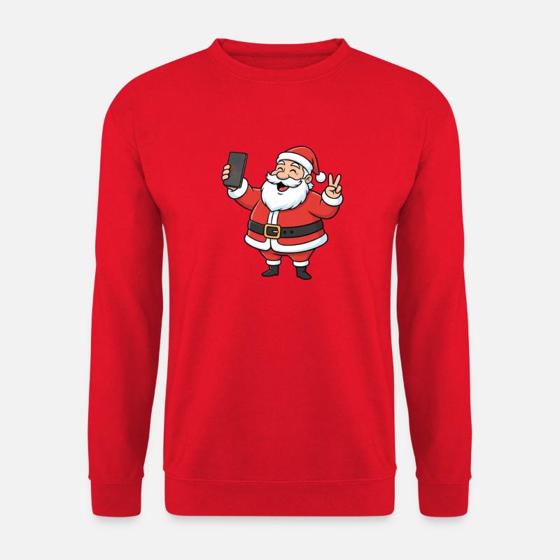 Funny Christmas Man Cartoon - Unisex Pullover - Rot