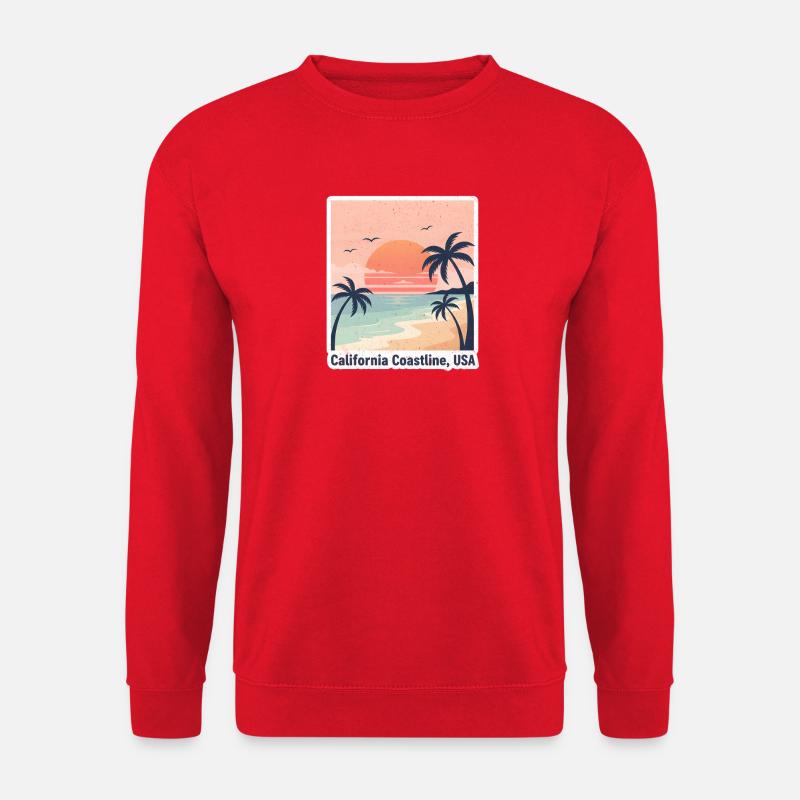 Kalifornische Küstensonne - Unisex Pullover - Rot