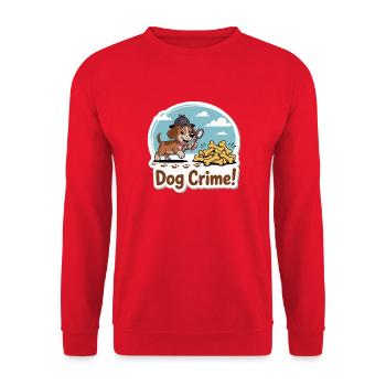 Chien Détective et Os - Sweat-shirt Unisexe - rouge - Devant - Alina (178cm) & Michal (187cm)