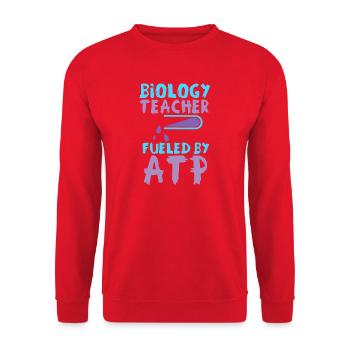 Biology Teacher Biologist Microbiology Biologist - Unisex Sweatshirt - red - Front - Alina (178cm) & Michal (187cm)