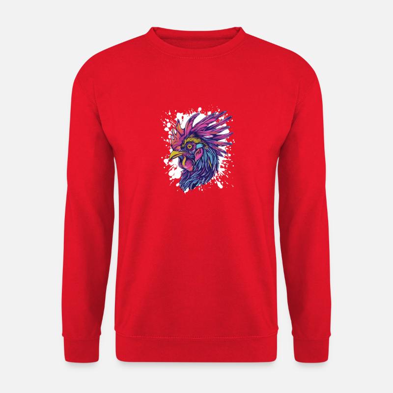 Animal éclaboussures de coq - Sweat-shirt Unisexe - rouge