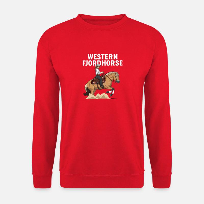 Western Fjordhorse Reiter - Unisex Pullover - Rot