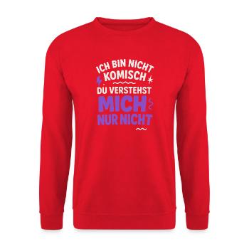 Je ne suis pas drôle Tu ne me comprends tout simplement pas - Sweat-shirt Unisexe - rouge - Devant - Alina (178cm) & Michal (187cm)