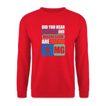 Chimie Chimiste Professeur de chimie Dire science - Sweat-shirt Unisexe - rouge - Devant - Alina (178cm) & Michal (187cm)