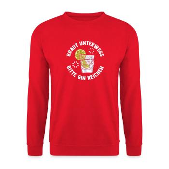 Enterrement de vie de garçon Équipe Mariée Enterrement de vie de jeune fille - Sweat-shirt Unisexe - rouge - Devant - Alina (178cm) & Michal (187cm)