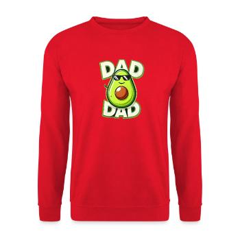 Avocado Dad with Sunglasses, Fathers  - Unisex Sweatshirt - red - Front - Alina (178cm) & Michal (187cm)