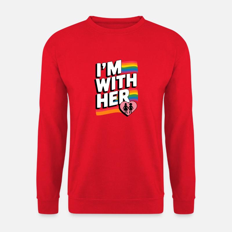 ICH BIN BEI IHR Pride Regenbogen - Unisex Pullover - Rot