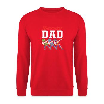 Noël Casse-Noisette Père Papa - Sweat-shirt Unisexe - rouge - Devant - Alina (178cm) & Michal (187cm)