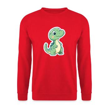 Dinosaure - Sweat-shirt Unisexe - rouge - Devant - Alina (178cm) & Michal (187cm)