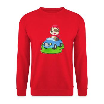 Meerkat Car - Unisex Sweatshirt - red - Front - Alina (178cm) & Michal (187cm)