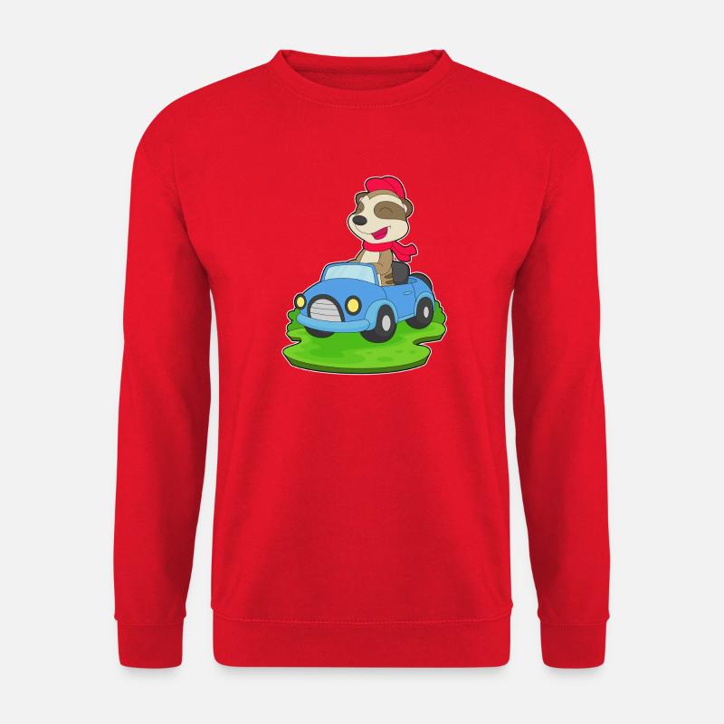 Erdmännchen Auto - Unisex Pullover - Rot