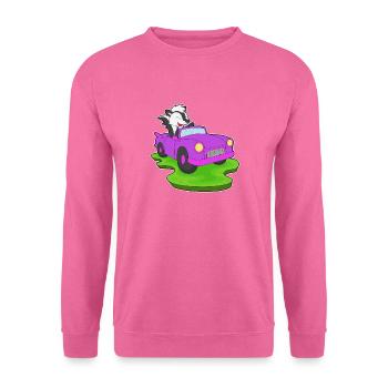 Faultier Auto - Unisex Pullover - Pink - Vorne