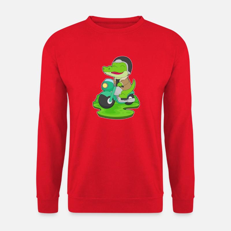 Crocodile Motorcycle - Unisex Sweatshirt - red