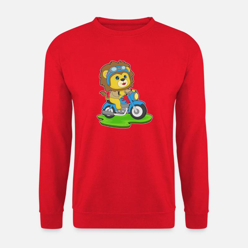 Löwe Motorrad - Unisex Pullover - Rot