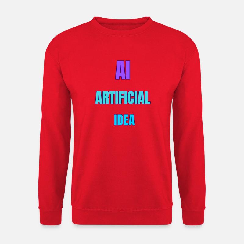 AI Artificial Idea - Unisex Sweatshirt - red