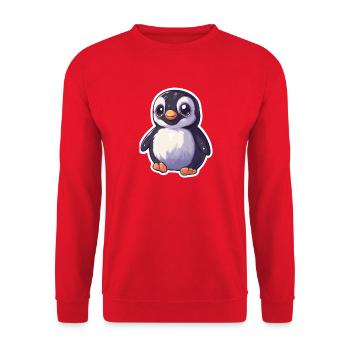 Pingouin - Sweat-shirt Unisexe - rouge - Devant - Alina (178cm) & Michal (187cm)