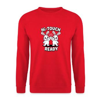 K-Pop Hi-Touch Funny Korea Maknae - Unisex Sweatshirt - red - Front - Alina (178cm) & Michal (187cm)
