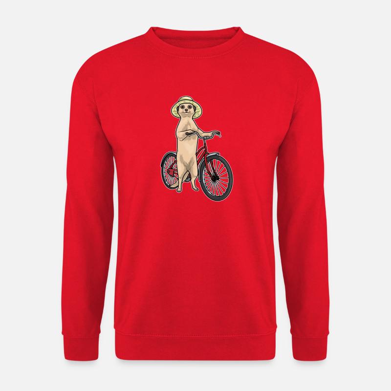 Erdmännchen Fahrrad - Unisex Pullover - Rot