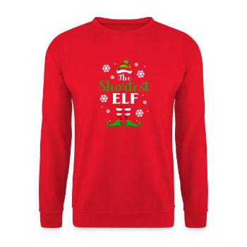 Elf Elf Christmas Gift - Unisex Sweatshirt - red - Front - Alina (178cm) & Michal (187cm)