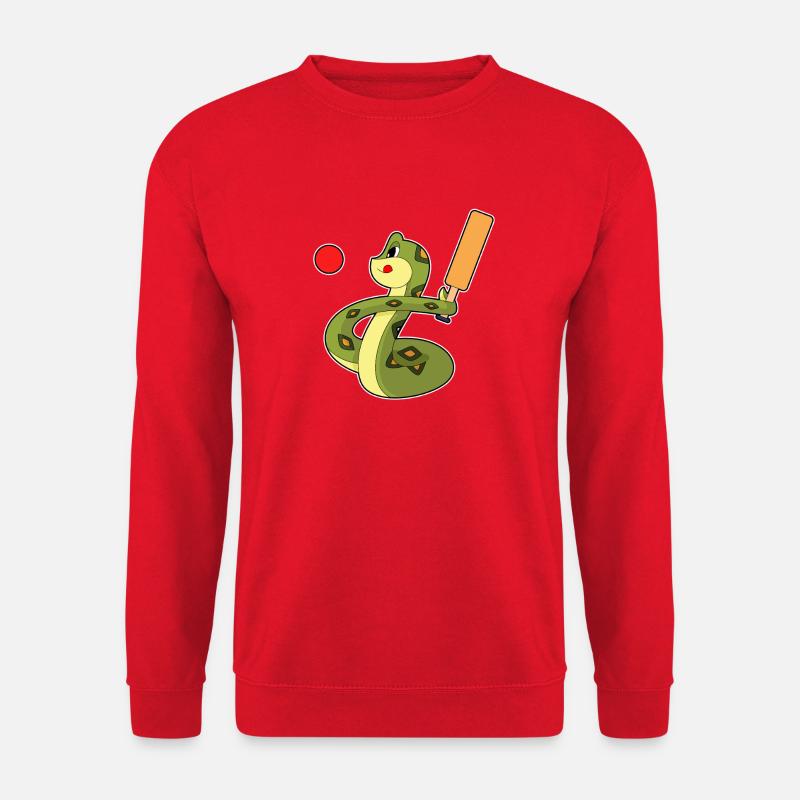 Serpent Cricket Batte de cricket - Sweat-shirt Unisexe - rouge
