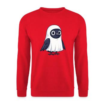Corbeau Corbeau Halloween Fantôme - Sweat-shirt Unisexe - rouge - Devant - Alina (178cm) & Michal (187cm)