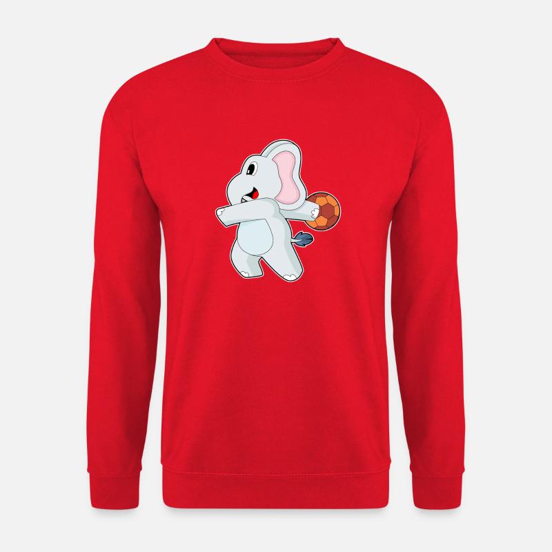 Elephant Handball Player Handball - Unisex Sweatshirt - red