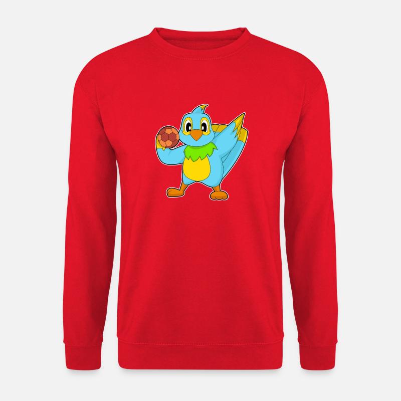 Parrot Handball Player Handball - Unisex Sweatshirt - red