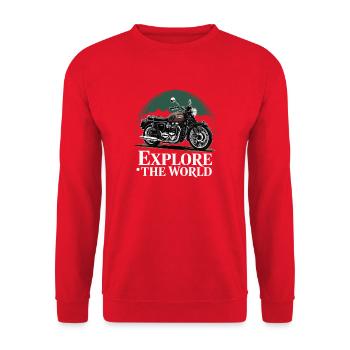 Adventure Ride - Unisex Sweatshirt - red - Front - Alina (178cm) & Michal (187cm)