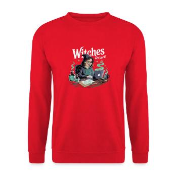 Les sorcières sont de retour Ordinateur portable - Sweat-shirt Unisexe - rouge - Devant - Alina (178cm) & Michal (187cm)