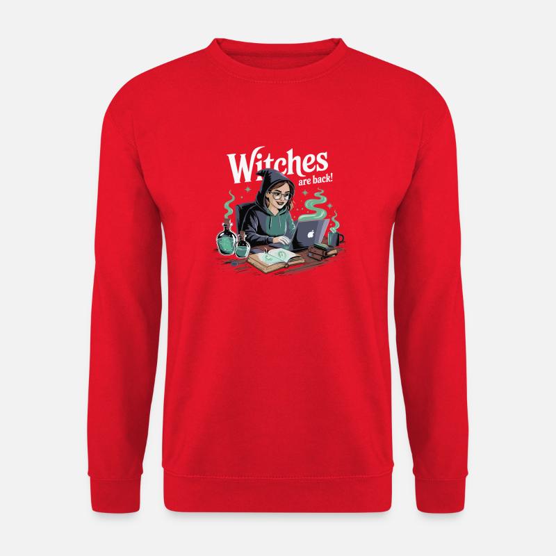 Witches Are Back Laptop - Unisex Sweatshirt - red