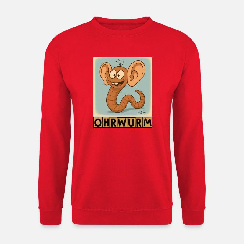 Ohrwurm by Rico Beck - Unisex Pullover - Rot