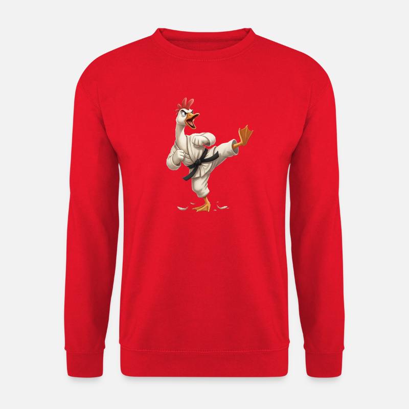Kampfhahn Karateheld - Unisex Pullover - Rot