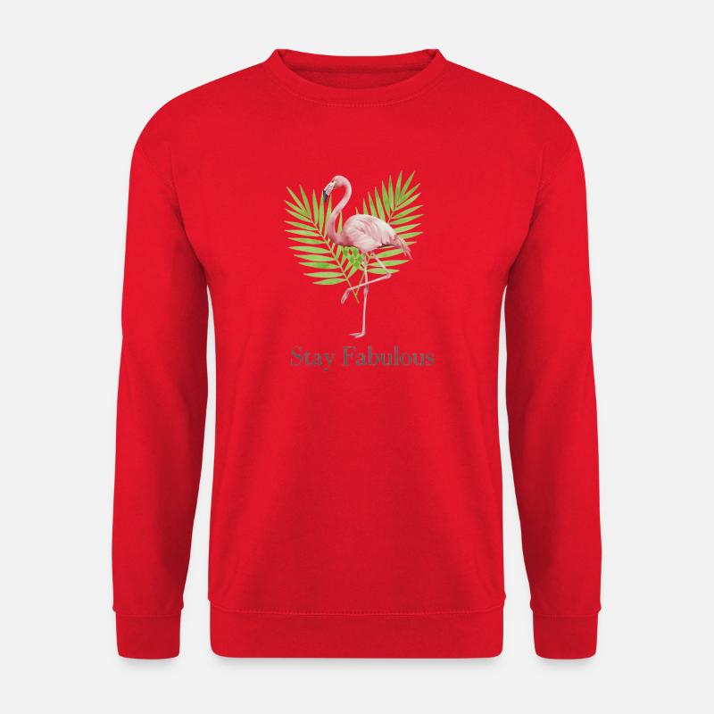 Flamingo Palm Trees Flair Stay Fabulous - Unisex Sweatshirt - red
