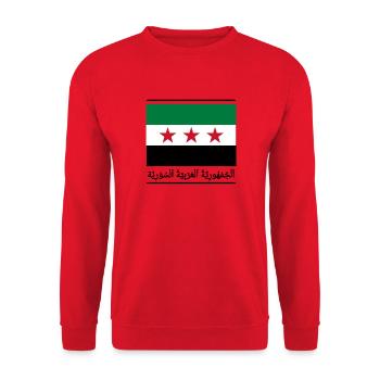 Syria - Unisex Sweatshirt - red - Front - Alina (178cm) & Michal (187cm)