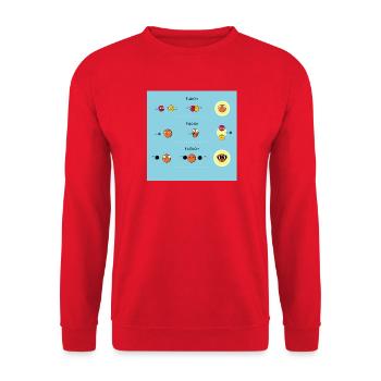 Physique Physicien Professeur de sciences Drôle de dicton - Sweat-shirt Unisexe - rouge - Devant - Alina (178cm) & Michal (187cm)