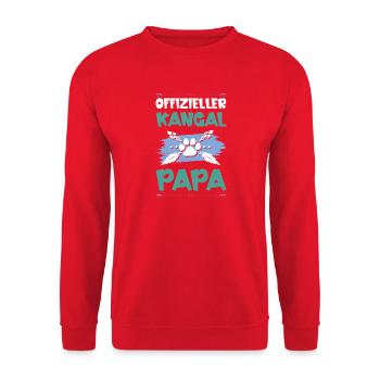 kangal hunde papa - Unisex Pullover - Rot - Vorne - Alina (178cm) & Michal (187cm)