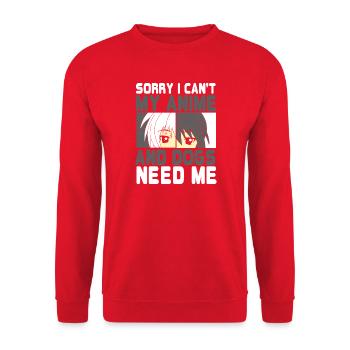 Anime Manga Otaku Kawaii Japon Cosplay Bande dessinée - Sweat-shirt Unisexe - rouge - Devant - Alina (178cm) & Michal (187cm)